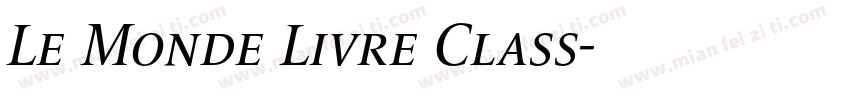 Le Monde Livre Class字体转换